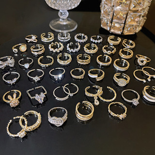 Nhẫn mở hình bướm đính đá zircon sang trọng cho nữ