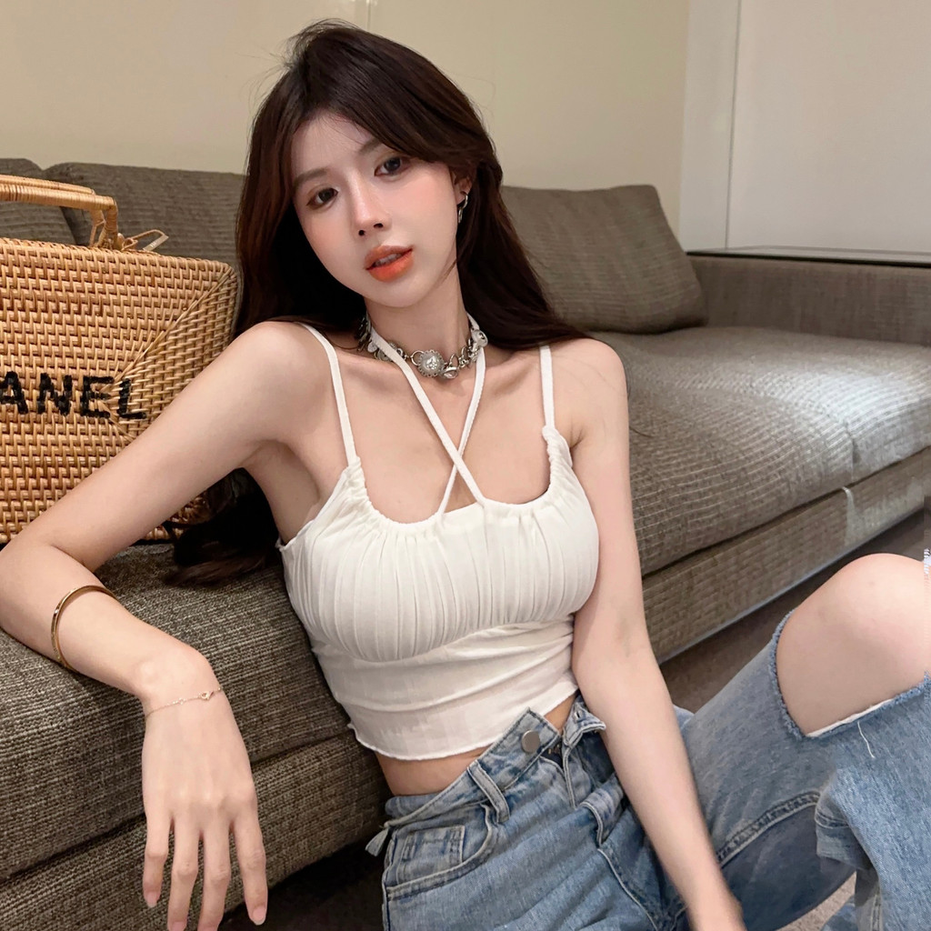 QADCOL Áo Croptop Trễ Vai Màu Trơn Phong Cách Pháp Thời Trang Mùa Hè Quyến Rũ Cho Nữ