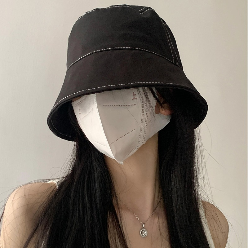 Nón Tai Bèo Che Nắng Màu Đen Kiểu Nhật Bản Thời Trang Xuân Hè Cho Nữ