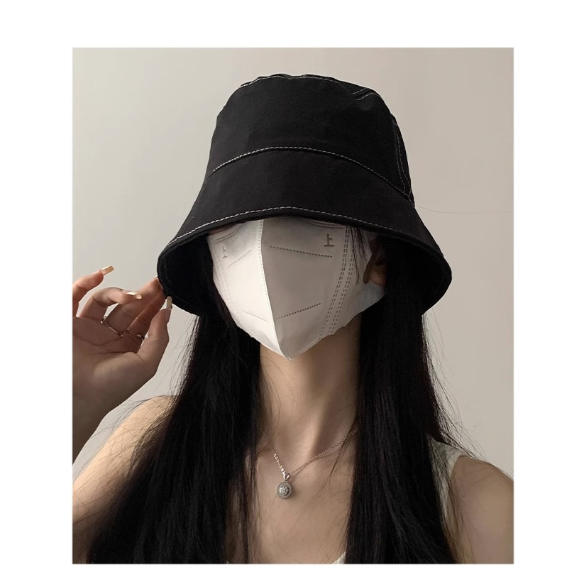 Nón Tai Bèo Che Nắng Màu Đen Kiểu Nhật Bản Thời Trang Xuân Hè Cho Nữ