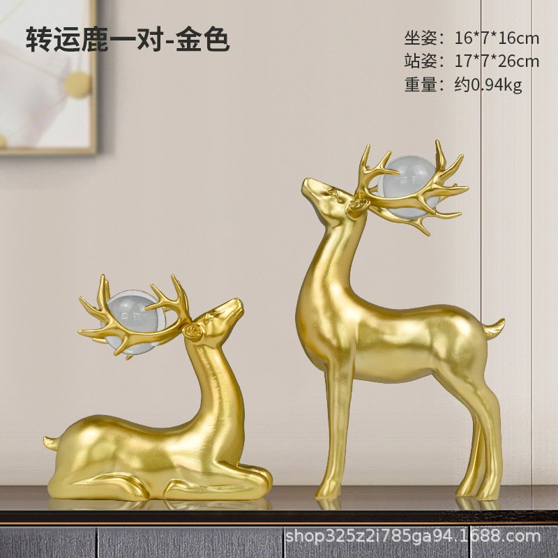 Tượng Hươu May Mắn Mềm Mại Phong Cách Hiện Đại Sang Trọng Dùng Để Trang Trí Nhà