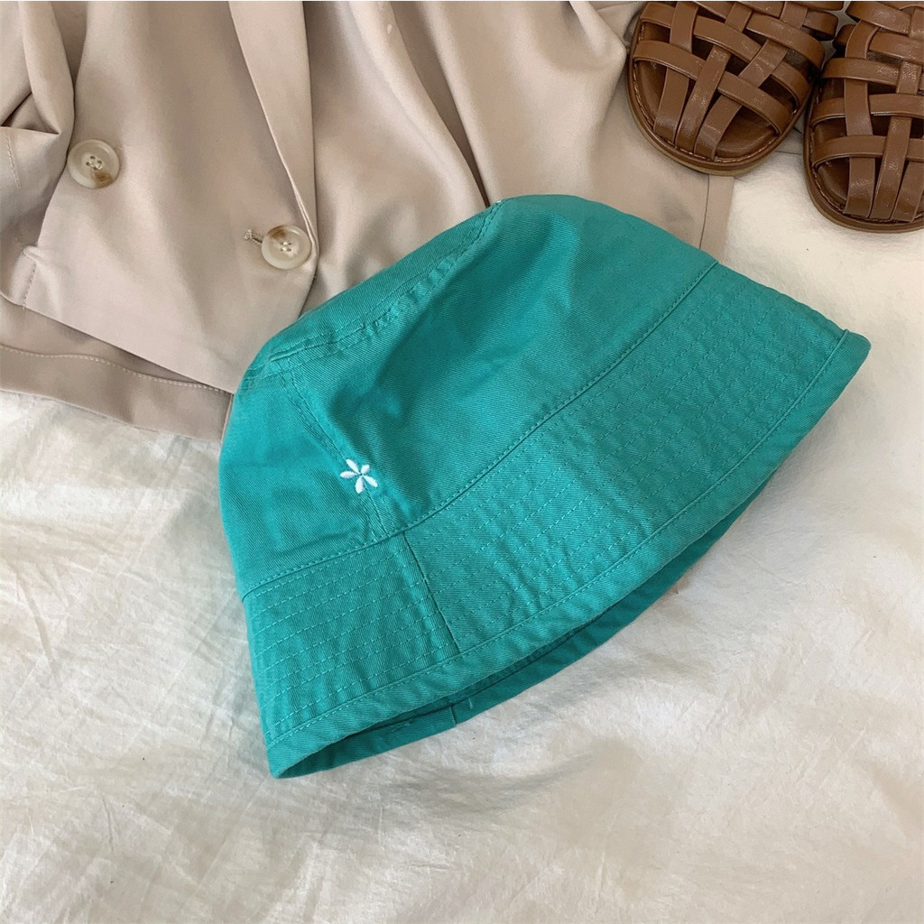 Nón Tai Bèo Cotton Thoáng Khí Thêu Hoa Nhỏ Xinh Thời Trang Hàn Quốc Dành Cho Nữ