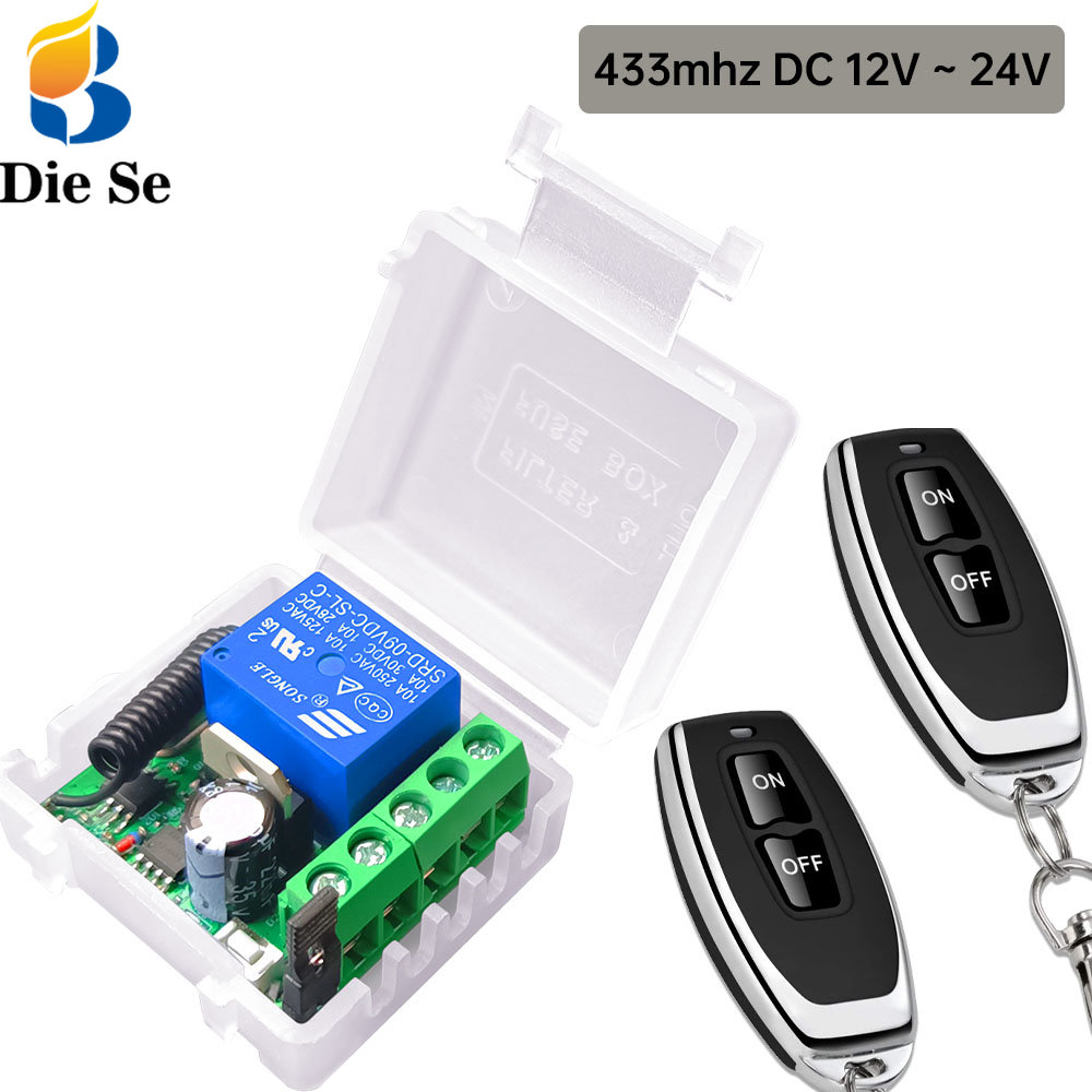 Diese Mô Đun Điều Khiển Từ Xa Không Dây DC 12V 24V 10A 433Mhz Chuyên Dụng