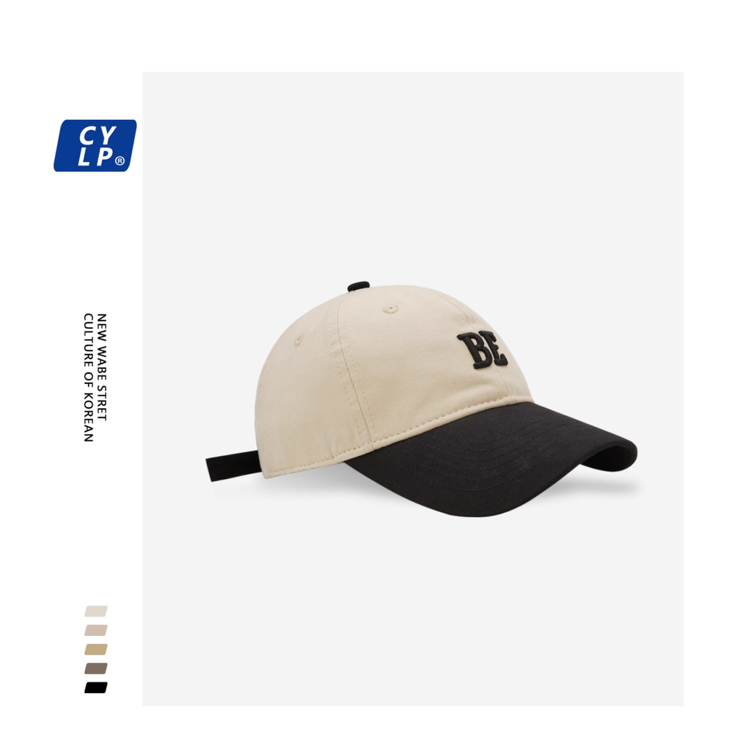 Nón Lưỡi Trai Mềm Thêu Chữ Phối Màu Cá Tính Thời Trang Đường Phố Cho Nam Nữ