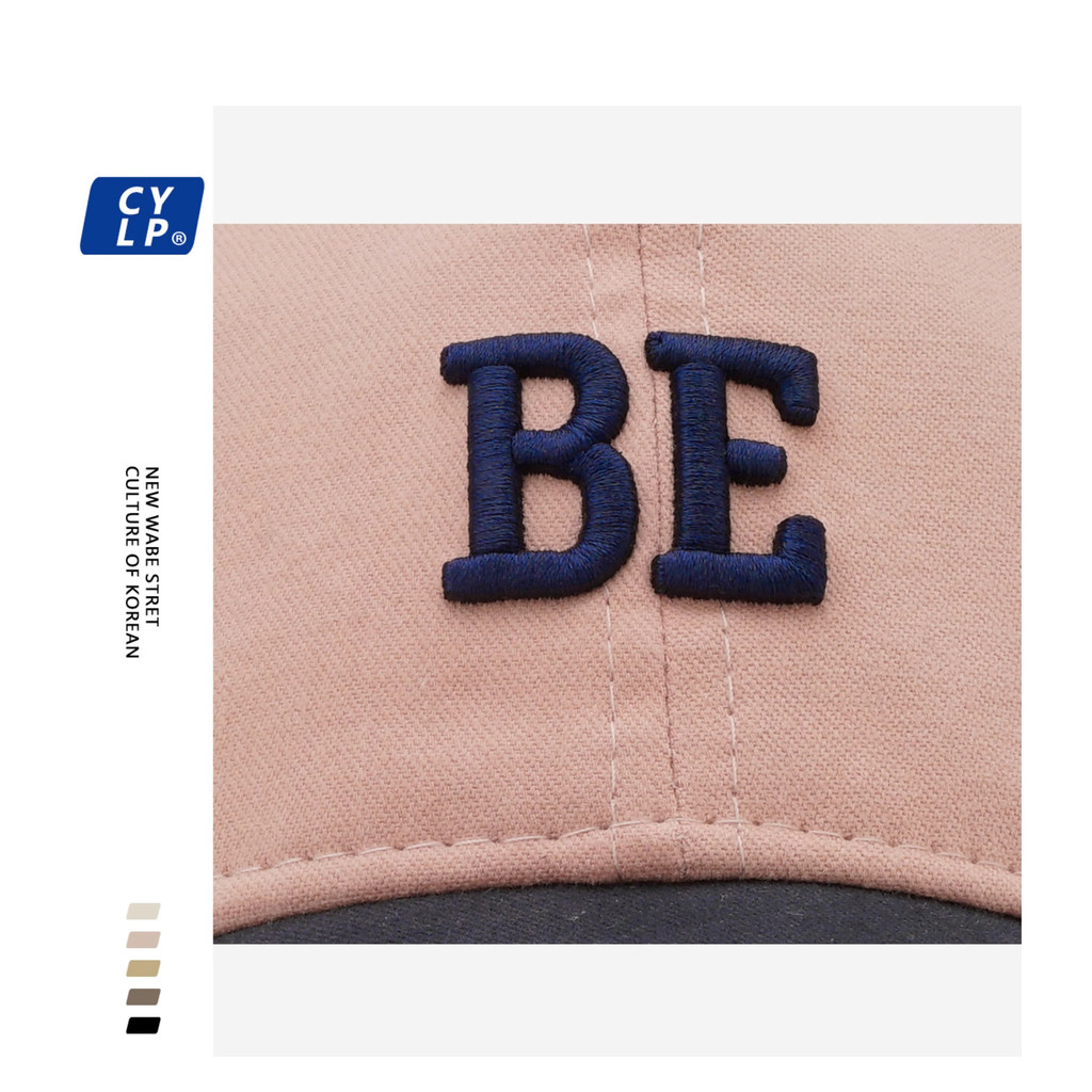 Nón Lưỡi Trai Mềm Thêu Chữ Phối Màu Cá Tính Thời Trang Đường Phố Cho Nam Nữ