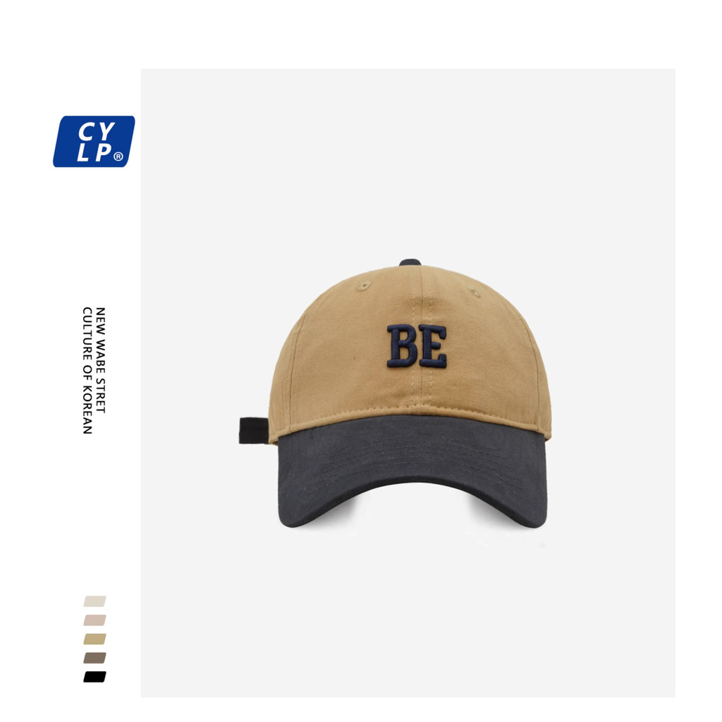 Nón Lưỡi Trai Mềm Thêu Chữ Phối Màu Cá Tính Thời Trang Đường Phố Cho Nam Nữ