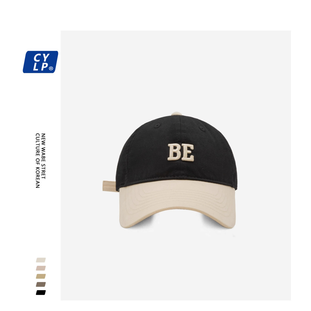 Nón Lưỡi Trai Mềm Thêu Chữ Phối Màu Cá Tính Thời Trang Đường Phố Cho Nam Nữ