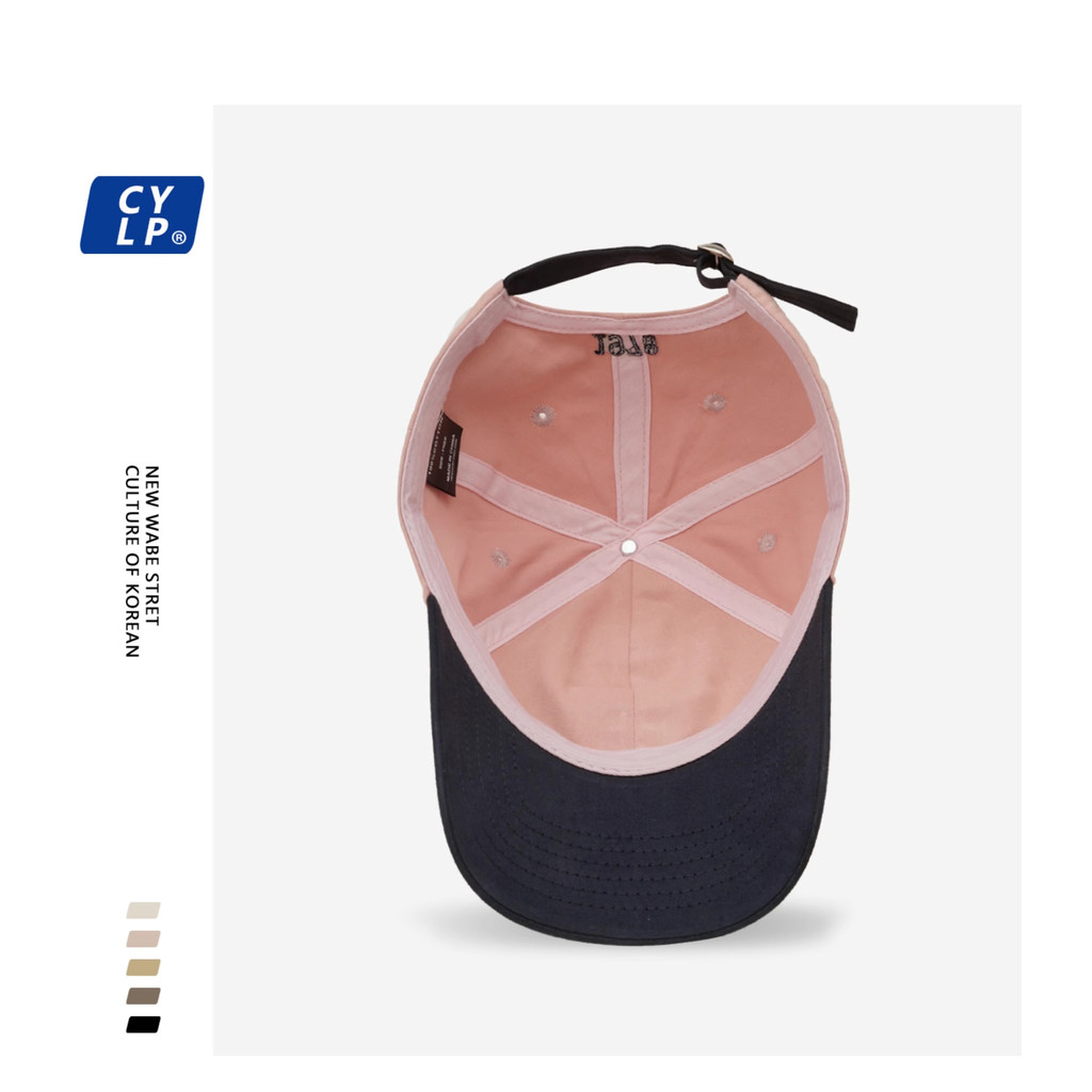 Nón Lưỡi Trai Mềm Thêu Chữ Phối Màu Cá Tính Thời Trang Đường Phố Cho Nam Nữ