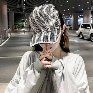  Mũ Lưỡi Trai Đính Đá Phong Cách Thời Trang Đường Phố Xuân Hè 