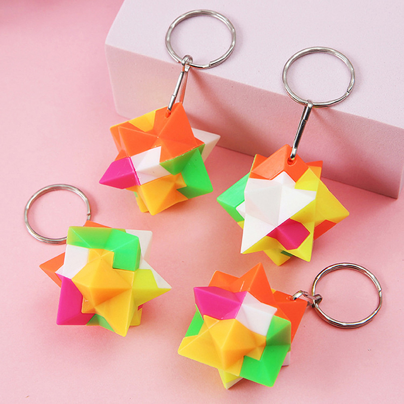 Set 4 Móc Khóa Khối Rubik Giảm Căng Thẳng