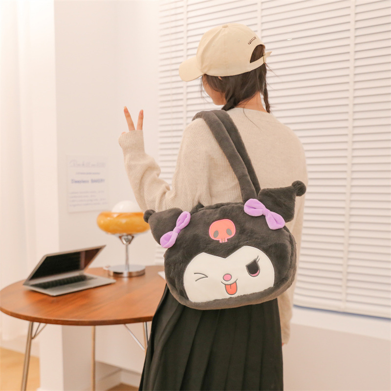 Túi Xách Đeo Vai Hình Búp Bê Sanrio Nhồi Bông Dễ Thương Phong Cách Hàn Quốc Cho Nữ