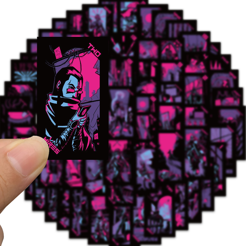 Bộ 72 Miếng Dán Trang Trí Xe Hơi / Ván Trượt / Laptop / Hành Lý Họa Tiết Graffiti Chống Thấm Nước DIY