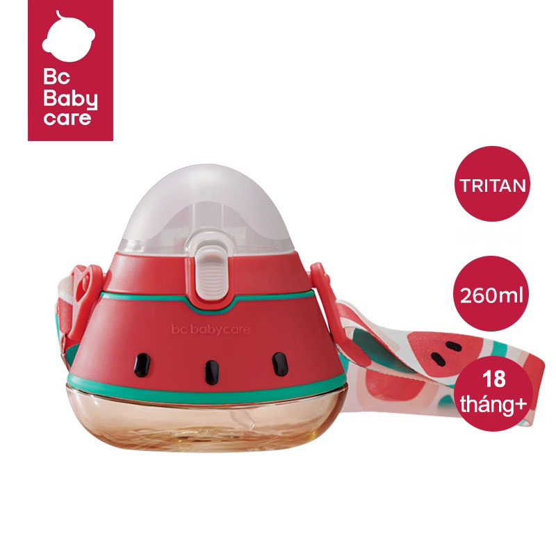 Bc Babycare Bình nước hình trái cây có dây đeo vai chống rò rỉ cho bé