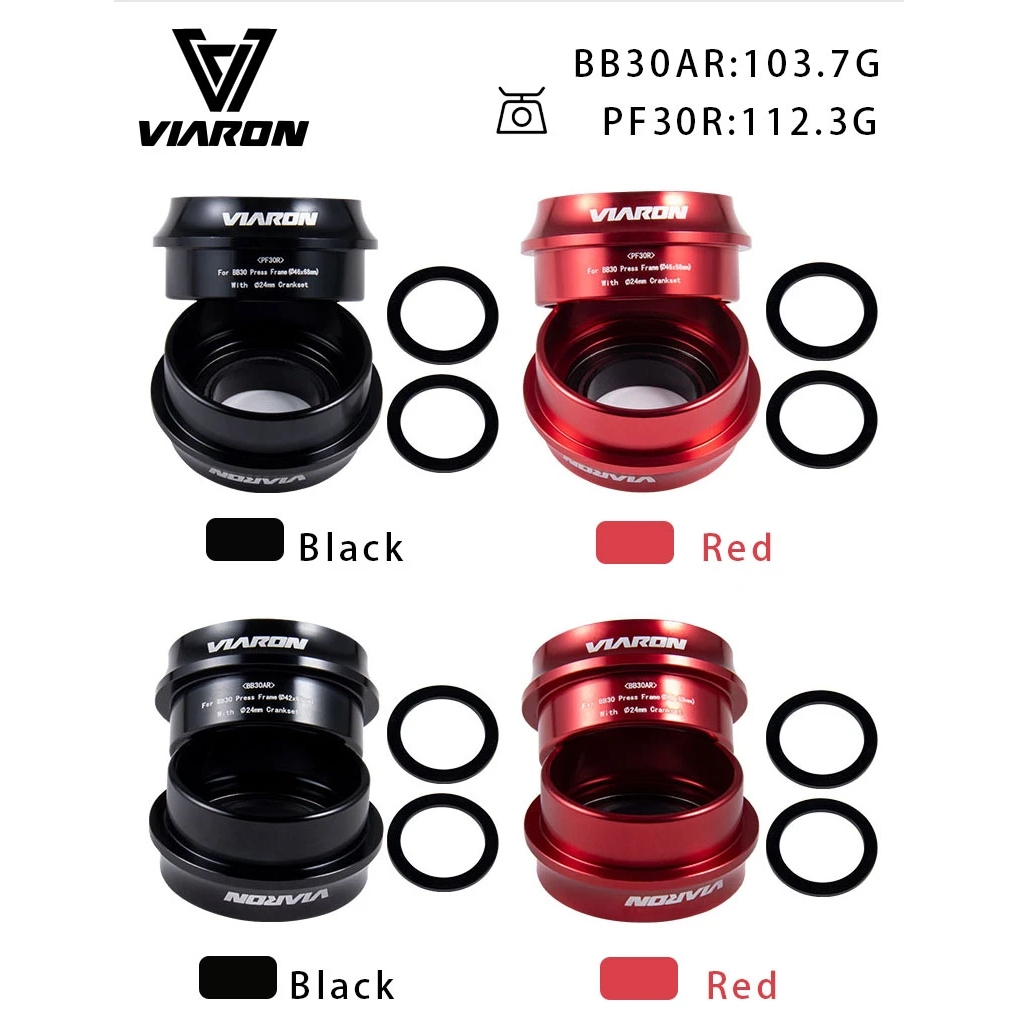 Vòng Bi CNC Trục Dưới Xe Đạp VIARON BB30 / PF30 7075AL GXP 24mm