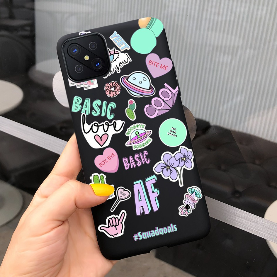 Ốp Điện Thoại Silicon Mềm Hình Trăng Sao Thời Trang Cho OPPO Reno4 Z 5G CPH2065 Reno 4Z 5G OPPO A92S