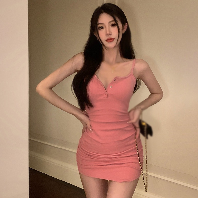 Đầm Ôm Hai Dây Màu Sắc Thời Trang Gợi Cảm Cho Nữ