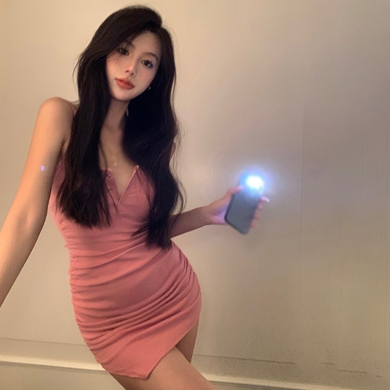 Đầm Ôm Hai Dây Màu Sắc Thời Trang Gợi Cảm Cho Nữ