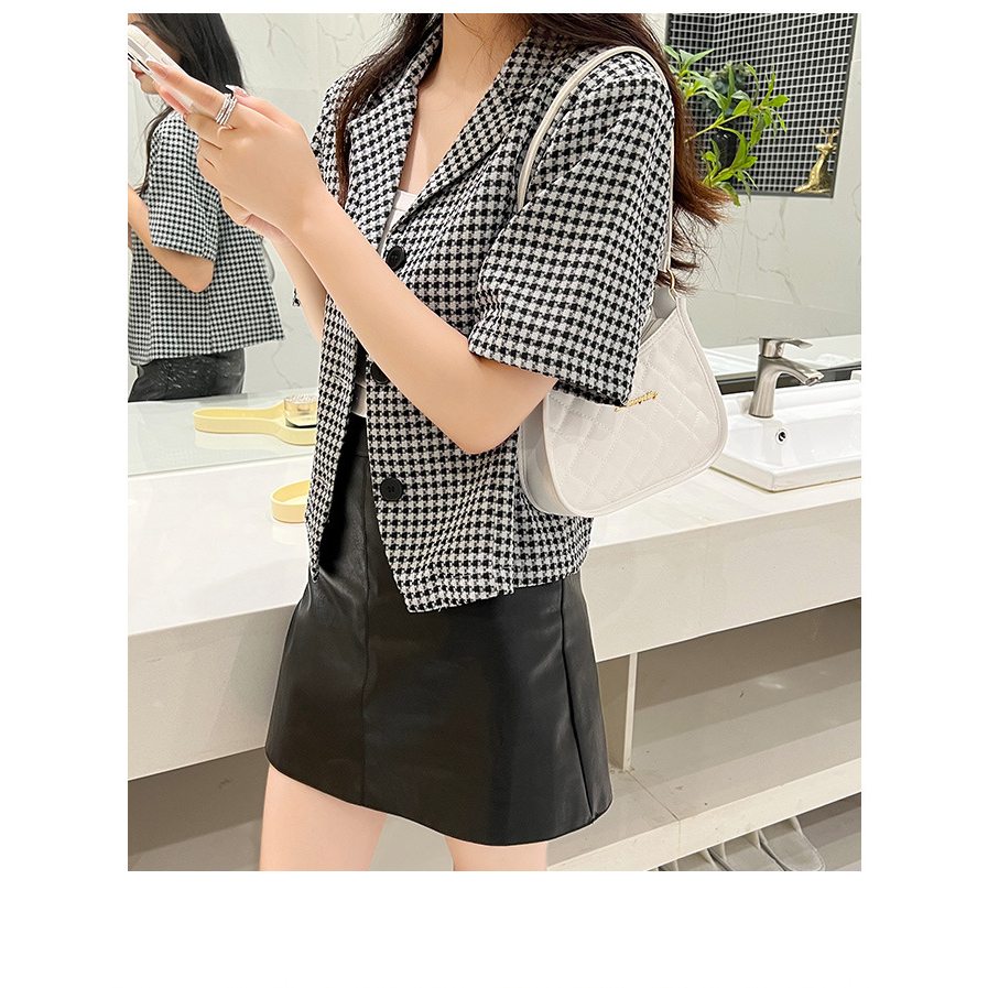 Alphaz Túi Xách Da PU Màu Trơn Thêu Họa Tiết Thời Trang Cho Nữ