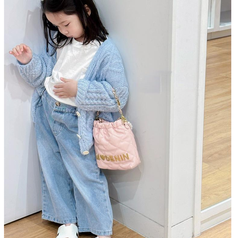 Xu hướng trẻ em Túi xô thời trang Bảng chữ cái Túi đeo vai nghiêng cho trẻ em