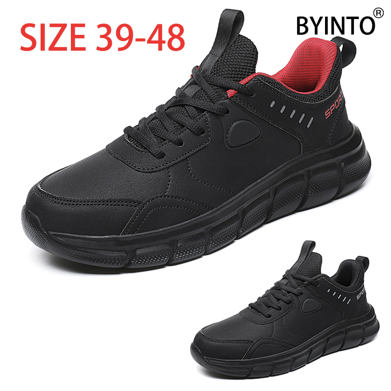 Giày Thể Thao Da Siêu Nhẹ Chống Thấm Nước Size 39-48 Thời Trang Cho Nam