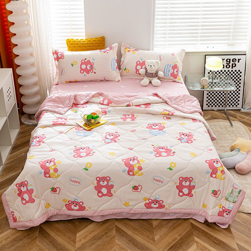 Chăn Bông Cotton Mỏng Hai Cách Sử Dụng Dành Cho Học Sinh