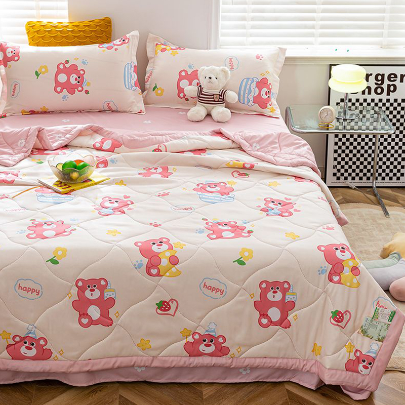 Chăn Bông Cotton Mỏng Hai Cách Sử Dụng Dành Cho Học Sinh