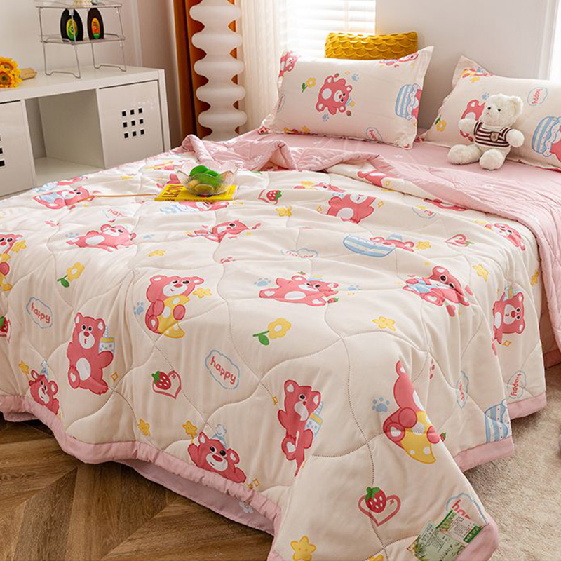 Chăn Bông Cotton Mỏng Hai Cách Sử Dụng Dành Cho Học Sinh