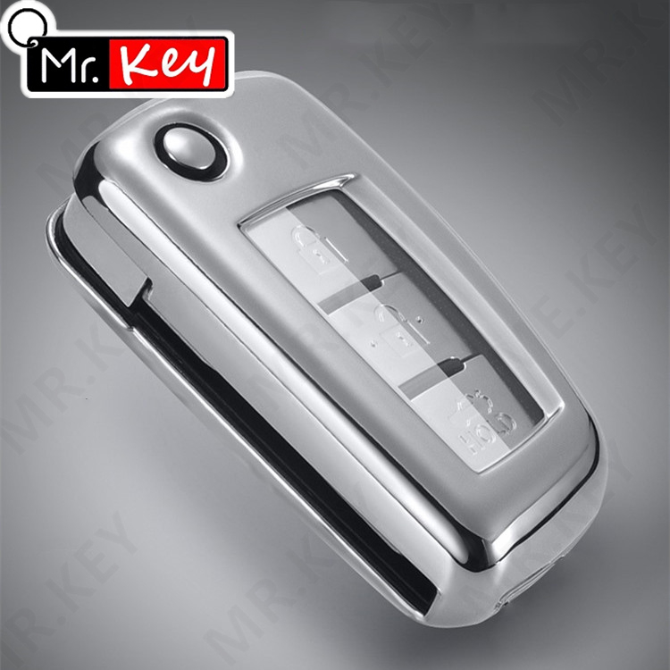 Vỏ TPU Bảo Vệ Chìa Khóa Xe Hơi Nissan Frontier Navara March Micra Blue Bird Sylphy Kicks Terra X-Trail Qashqai Tida Nissan Rem