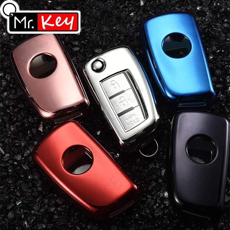 Vỏ TPU Bảo Vệ Chìa Khóa Xe Hơi Nissan Frontier Navara March Micra Blue Bird Sylphy Kicks Terra X-Trail Qashqai Tida Nissan Rem