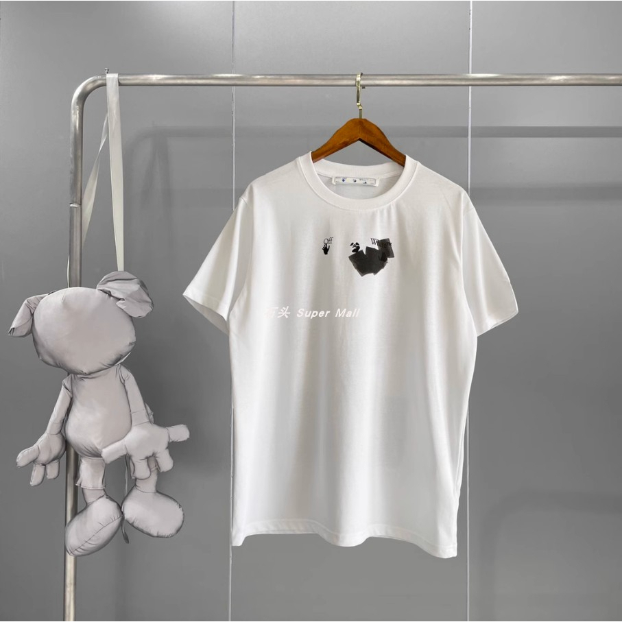 Áo Thun Cotton Ngắn Tay OFF WHITE Thời Trang Cho Nam Nữ