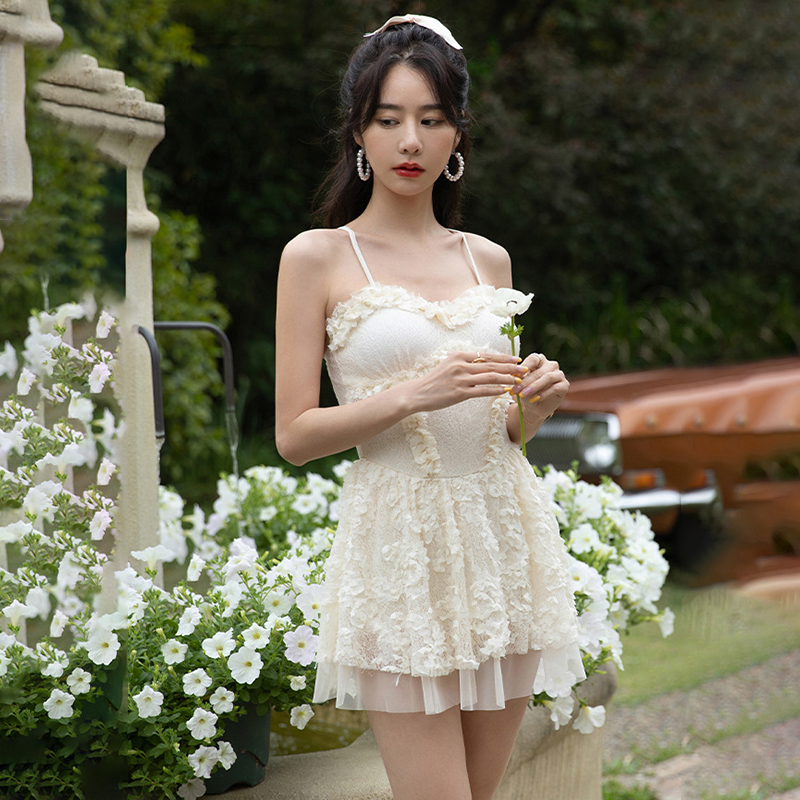 Bộ Đồ Bơi Một Mảnh Lưng Cao Dáng Ôm Phong Cách Công Chúa Dành Cho Nữ