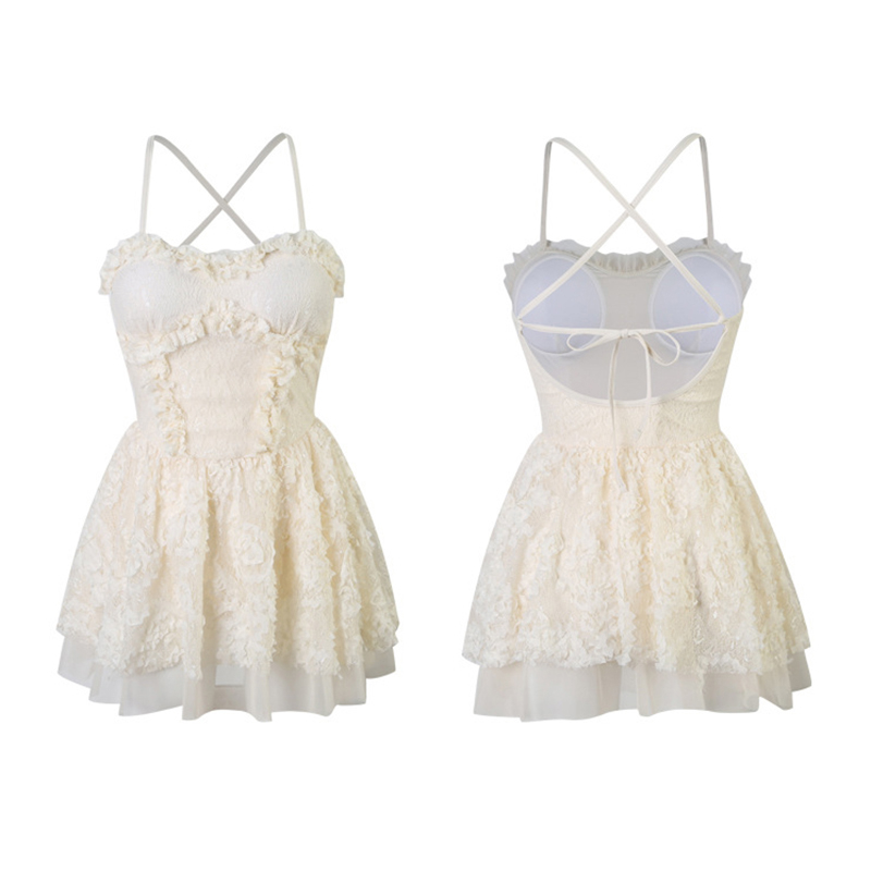 Bộ Đồ Bơi Một Mảnh Lưng Cao Dáng Ôm Phong Cách Công Chúa Dành Cho Nữ