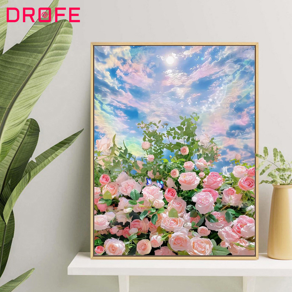 Bộ Tranh Sơn Dầu Kỹ Thuật Số Họa Tiết Hoa tulip Khung Nhỏ 20X20Cm