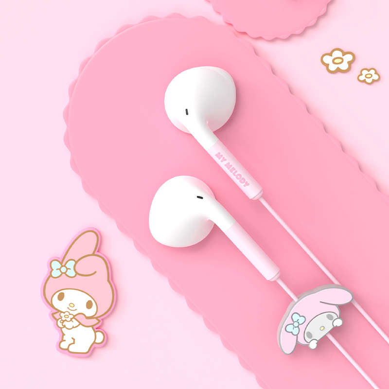 Tai Nghe Nhét Tai Sanrio JS-0132 Có Dây 1.2m Kuromi My Melody Pochacco Cinnamoroll 3.5mm Âm Thanh Sống Động Chất Lượng Cao