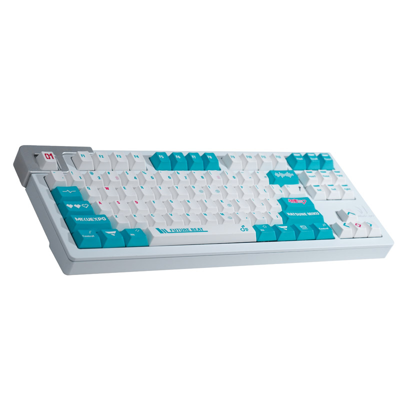 Bàn Phím 124 Phím PBT Nhuộm Màu Họa Tiết Hatsune Miku Phong Cách Nhật Bản