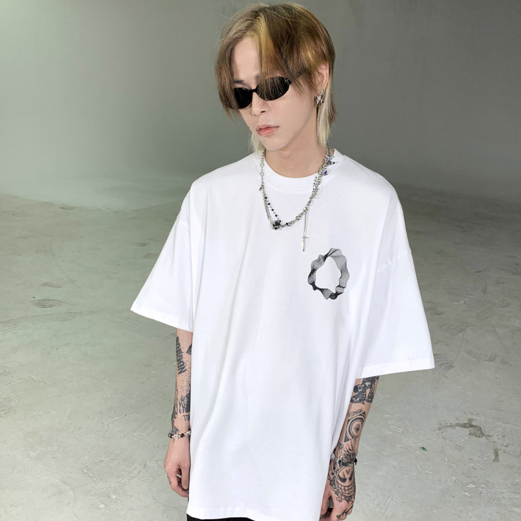 Áo Thun Tay Ngắn Dáng Rộng In Họa Tiết Phong Cách hip hop Thời Trang Mùa Hè Cho Nam