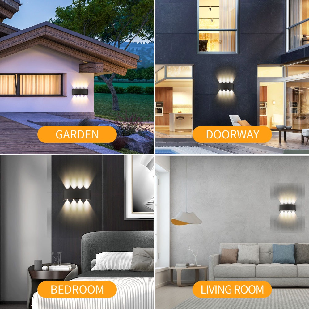 Đèn treo tường LED CANMEIJIA 4W/ 6W/ 8W 85-265V IP65 chống thấm nước trang trí nội thất/ ngoài trời/ sân vườn/ phòng ngủ