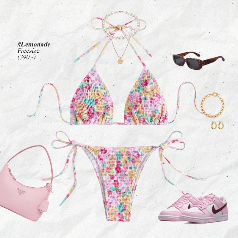 Lemonade bikini Hoa seersucker bikini