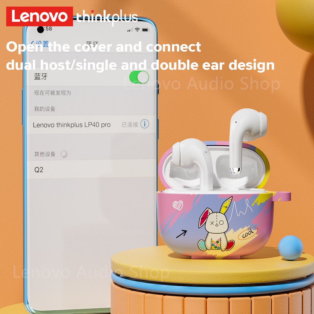 Tai Nghe Bluetooth LENOVO LP40 Pro TWS Tai Nghe Không Dây Có Micro Chất Lượng Cao