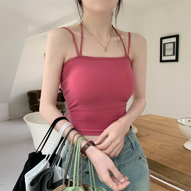 Áo croptop SUXI màu trơn đơn giản gợi cảm mùa hè cho nữ