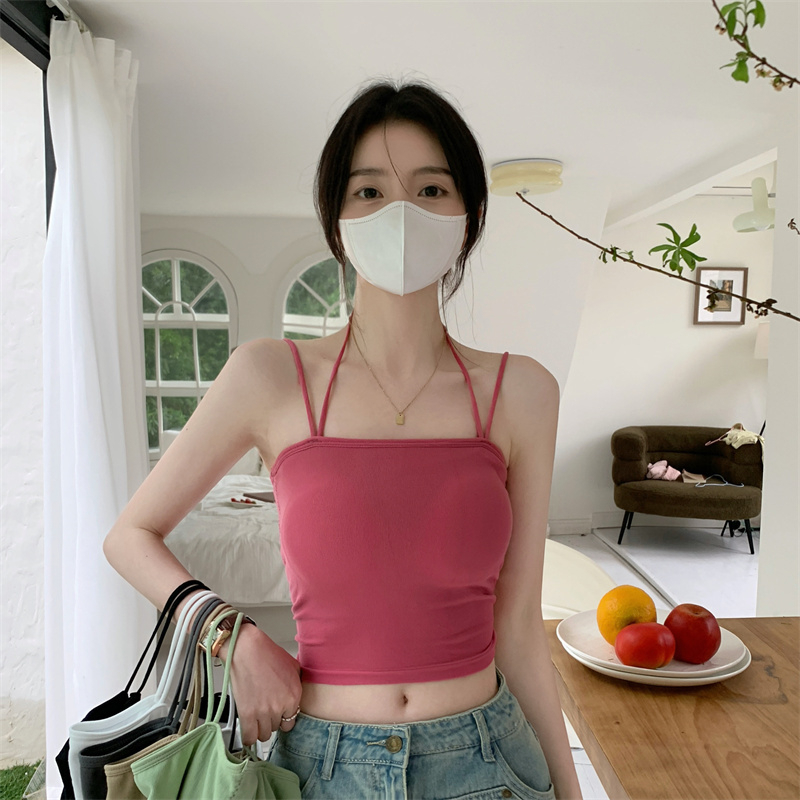 Áo croptop SUXI màu trơn đơn giản gợi cảm mùa hè cho nữ