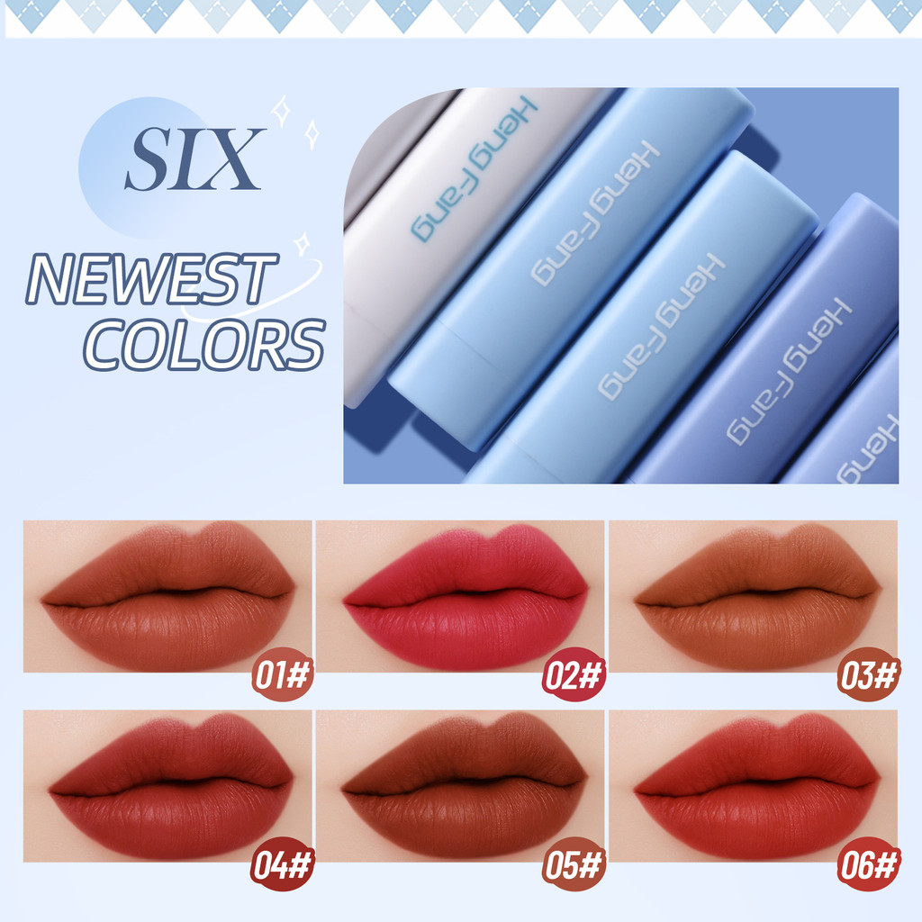 Set 5 thỏi son lì HENGFANG 1.5gx6 trang điểm lâu trôi chất lượng cao