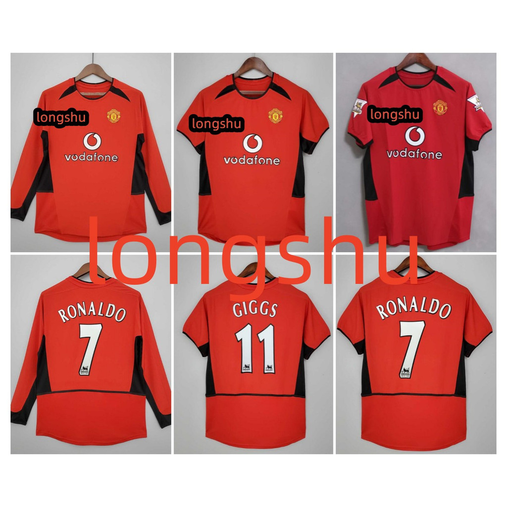 Áo Thun Đá Banh Manchester United 2002 2004 Phong Cách retro