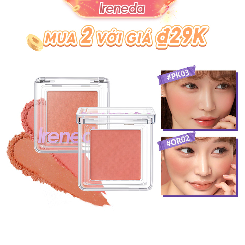 Ireneda Phấn Má Hồng Dạng Nén Màu Lì Nhũ Lâu Trôi Độ Lên Màu Đậm Nhẹ Dễ Tán | BigBuy360 - bigbuy360.vn