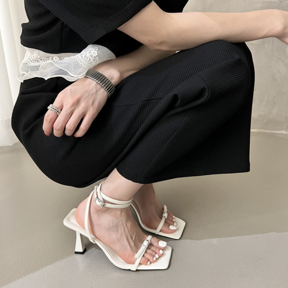 Giày Cao Gót Mũi Vuông Thời Trang Dành Cho Nữ / Size 35-39