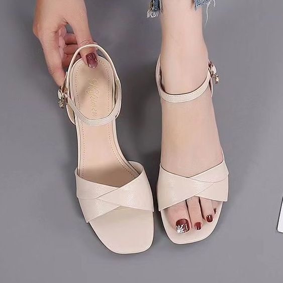 Giày Sandal Đế Dày Bằng Da Mềm Thời Trang Mùa Hè Phong Cách Hàn Quốc Cho Nữ