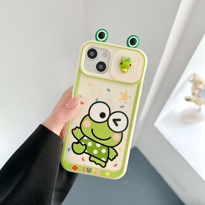 Ốp Điện Thoại Chống Sốc Có Giá Đỡ Hình Ếch Cho iPhone 14 13 11 12 pro max Apple 13