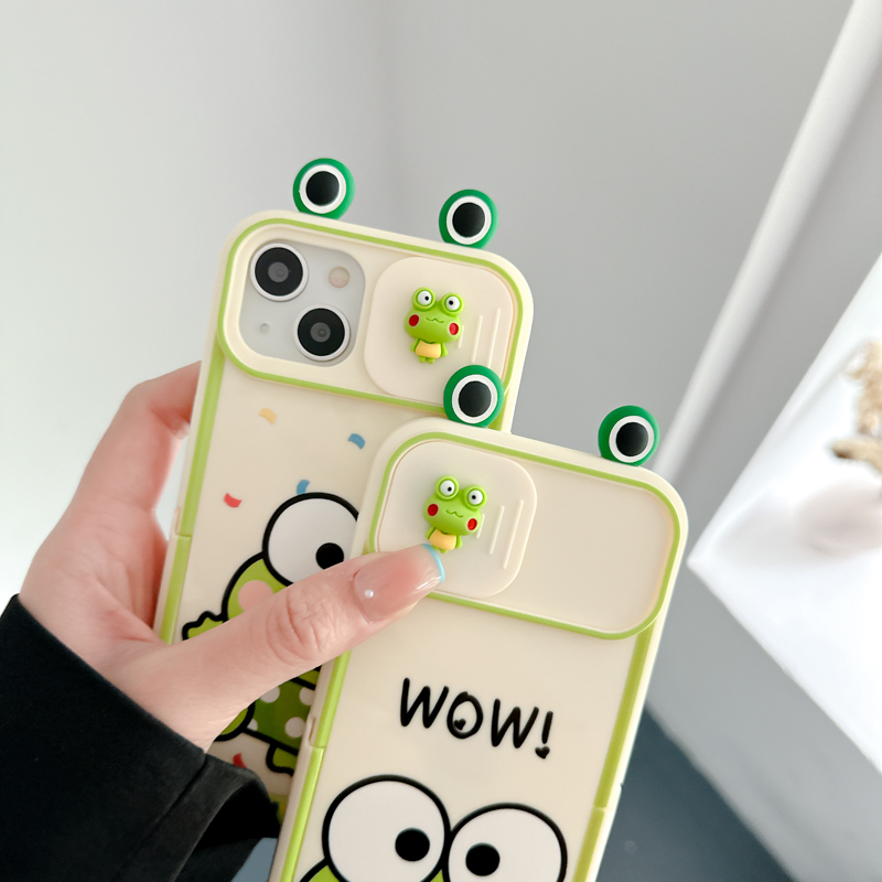 Ốp Điện Thoại Chống Sốc Có Giá Đỡ Hình Ếch Cho iPhone 14 13 11 12 pro max Apple 13