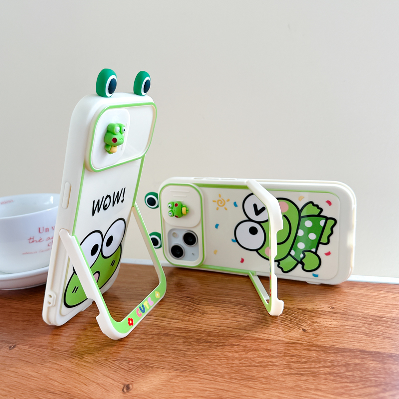 Ốp Điện Thoại Chống Sốc Có Giá Đỡ Hình Ếch Cho iPhone 14 13 11 12 pro max Apple 13