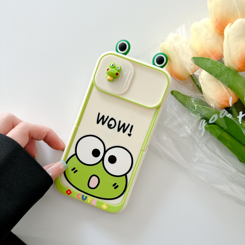 Ốp Điện Thoại Chống Sốc Có Giá Đỡ Hình Ếch Cho iPhone 14 13 11 12 pro max Apple 13
